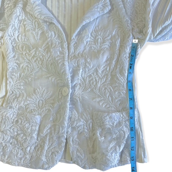 NANETTE LEPORE New Wave Notched-Collar Lace Jacket sz 12 - Picture 11 of 15